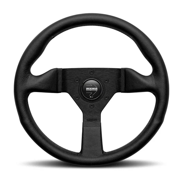 Momo Montecarlo Steering Wheel 320 mm - Black Leather/Black Stitch/Black Spokes