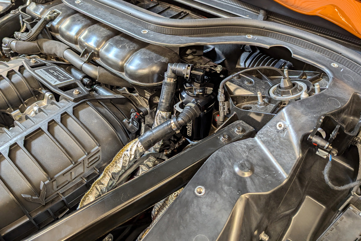 Improved Racing - CCS oil catch can kit, C8 Corvette Z06 Convertible