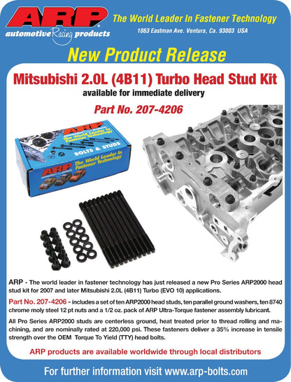 ARP 08+ Evo X Mitsubishi 2.0L (4B11) Turbo Head Stud Kit