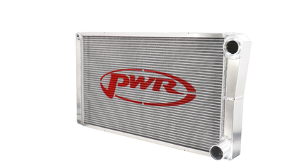 PWR - Radiator Lightweight Troyer Modified 55mm Extruded Tube Double Pass Closed 27.50 x 15"  1-3/4 Outlet