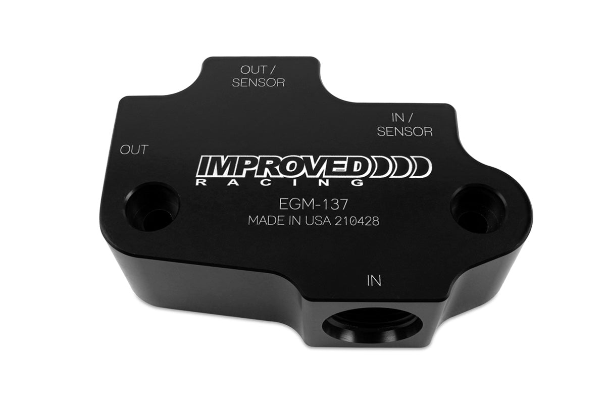 Improved Racing - Oil cooler adapter, C7 Corvette LT1 / LT4 engine (with C7 pan), non-thermostatic