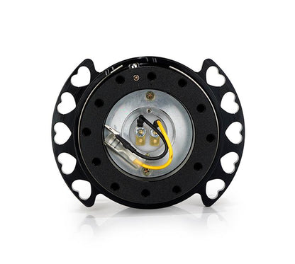 NRG - Quick Release Kit - Black Body/ Black Heart Cutout Ring (SRK-222BK-BK)