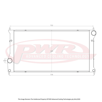 PWR - 26mm Closemesh Radiator (Subaru BRZ/Toyota GT86 2012-20) OEM Mounting, OEM Fans