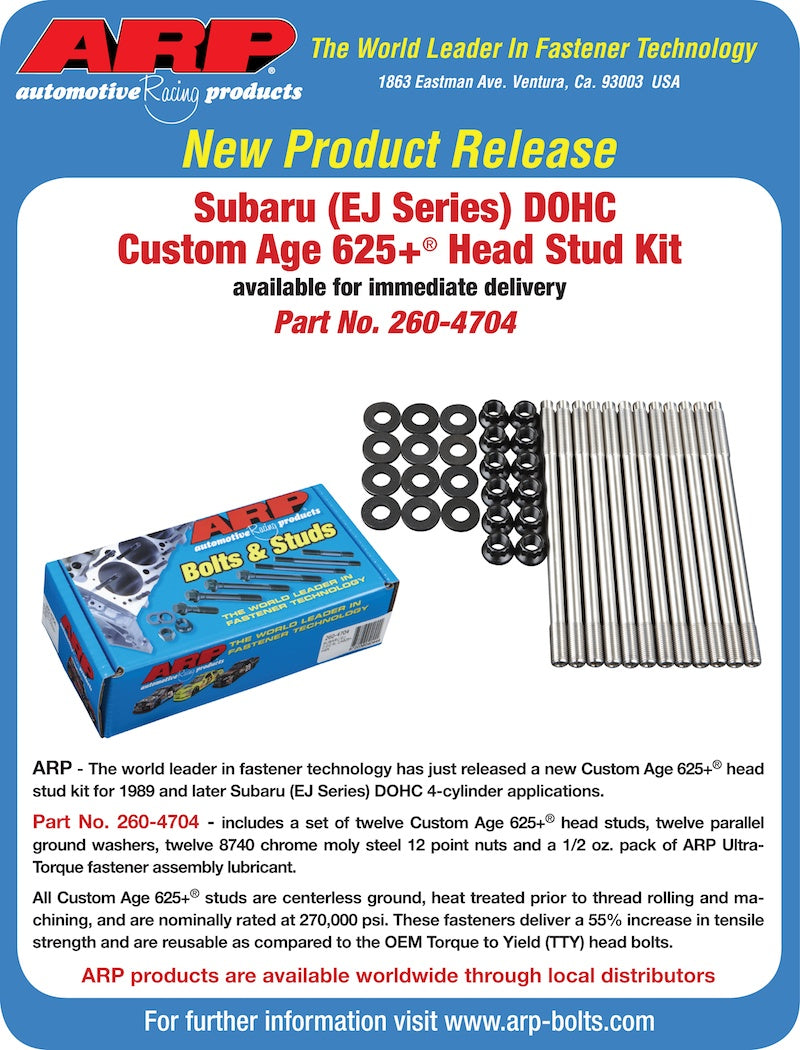 ARP Subaru EJ Series DOHC Custom Age Head Stud Kit