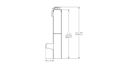 PWR - 55mm Universal Performance Radiator (PWR Open 28” x 19”) -20 AN Port Inlet, 1-3/4″ High Outlet