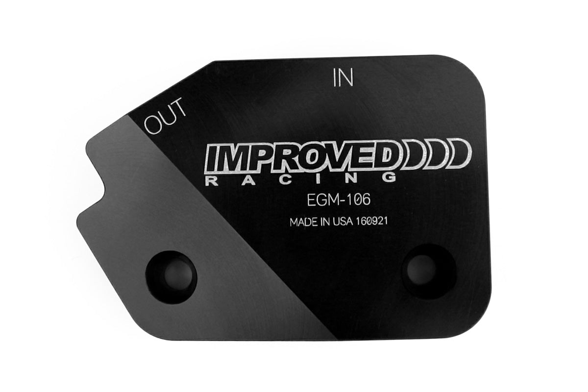 Improved Racing - Oil cooler adapter, low-profile, GM LS series engine, rear sump