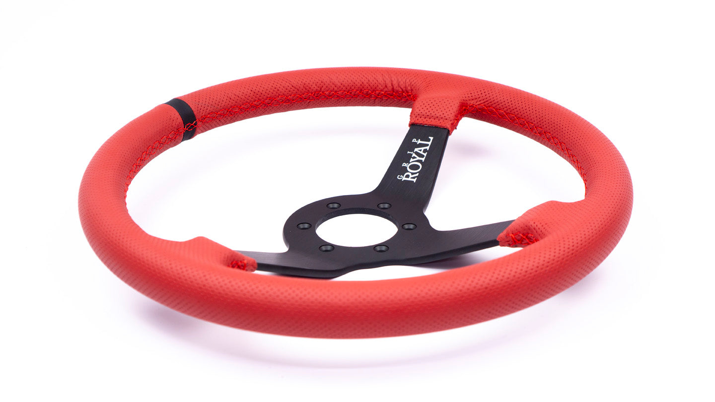 Grip Royal - Brute – 350mm – Red Perforated Leather – Black TDC