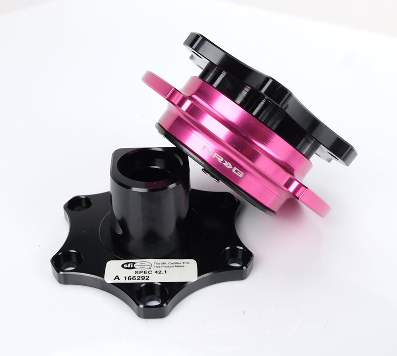 NRG SFI KEY WAY TYPE QUICK RELEASE BLACK-PINK