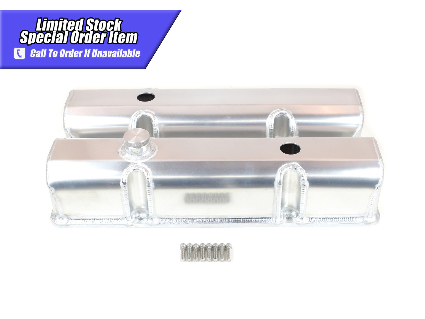 Canton - Valve Covers Lasercut Rail Small Block Chevy With Fill & PCV Ports