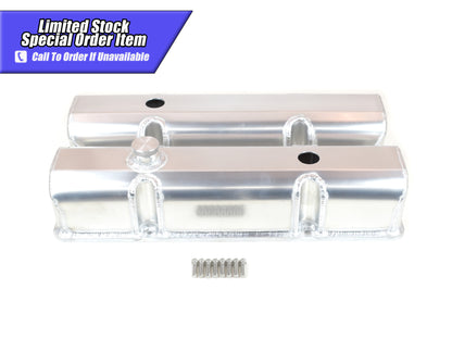Canton - Valve Covers Lasercut Rail Small Block Chevy With Fill & PCV Ports