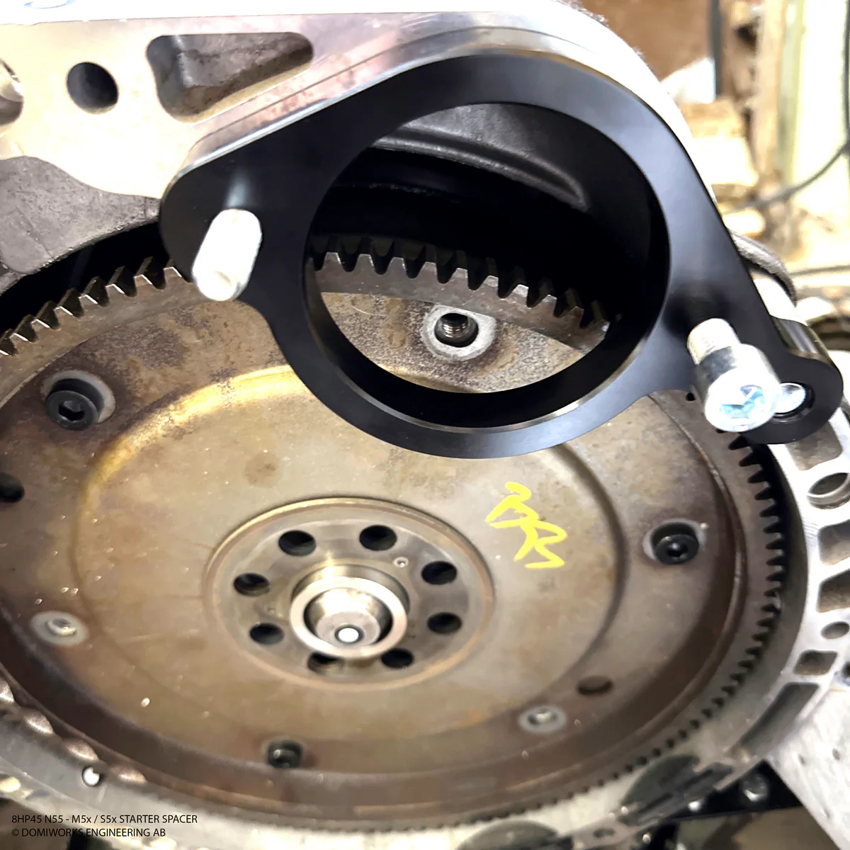 DomiWorks Engineering - BMW M5x/S5x 8HP45 N55 Starter Motor Spacer