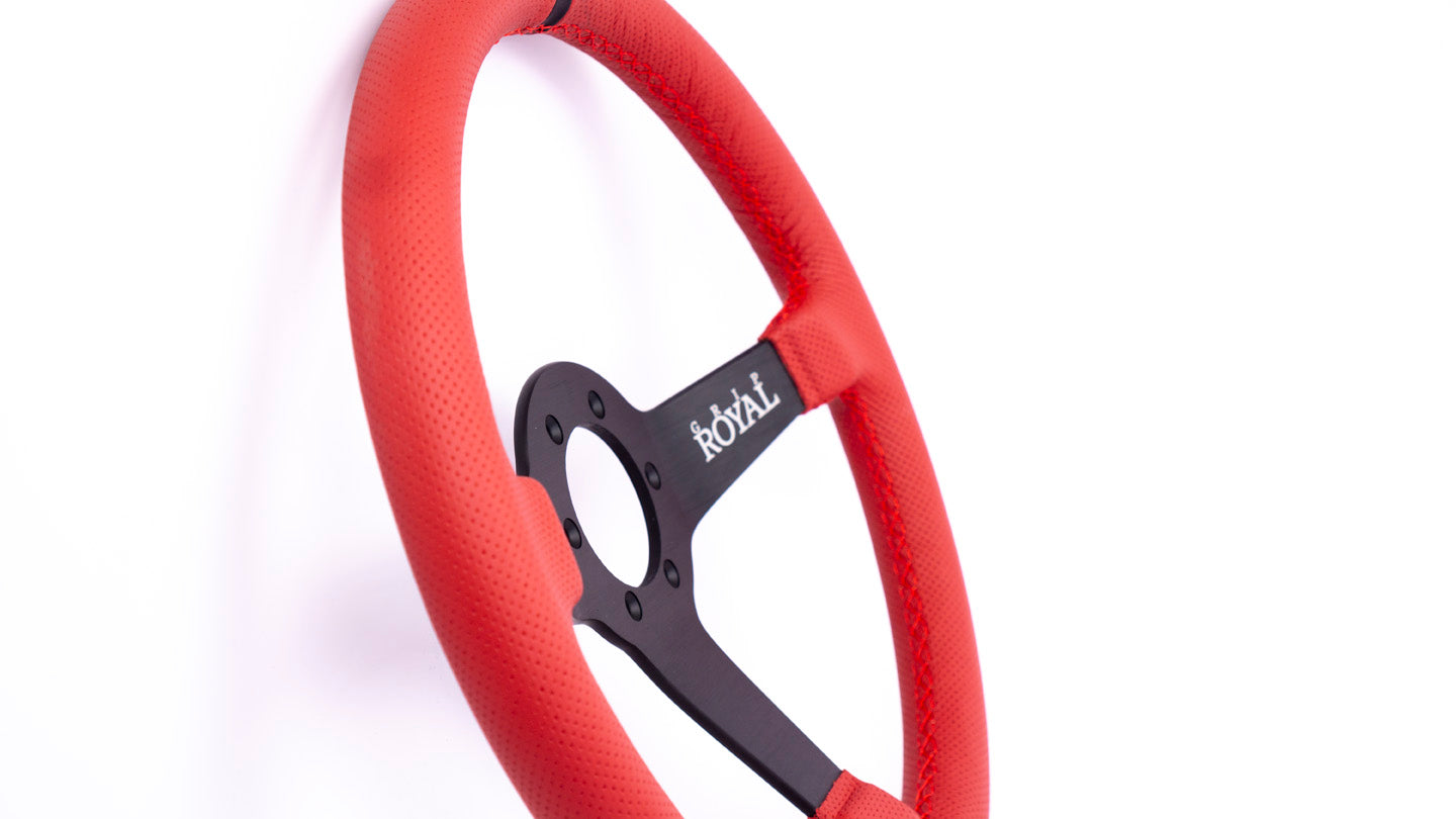 Grip Royal - Brute – 350mm – Red Perforated Leather – Black TDC