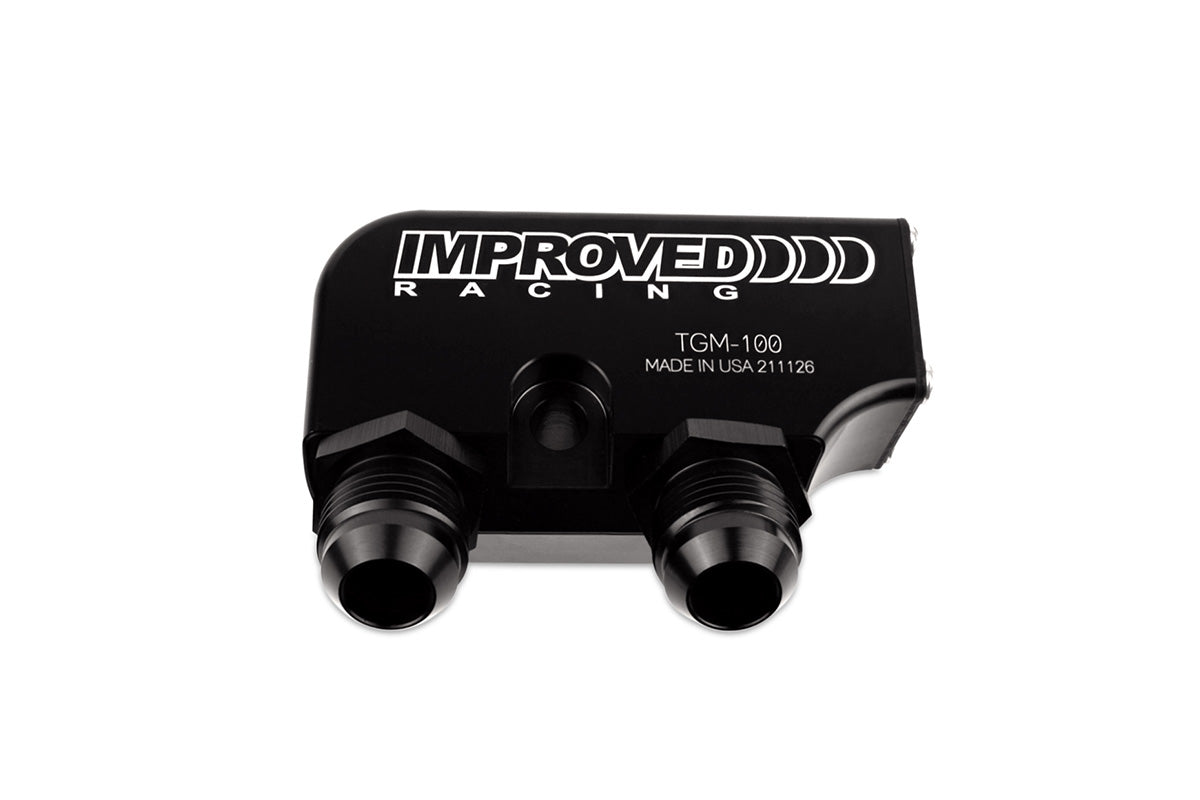 Improved Racing - Transmission cooler adapter, thermostatic, 140F, 6L80/6L90 transmissions, -6AN ORB ports