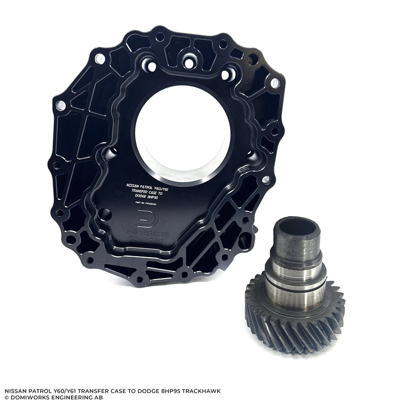DomiWorks Engineering - NISSAN PATROL Y60/Y61 TRANSFER CASE ADAPTER KIT - DODGE 8HP95 TRACKHAWK
