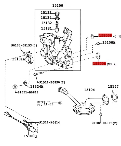 Toyota OEM - Genuine RING, O FOR OIL PUMP (96721-24022)