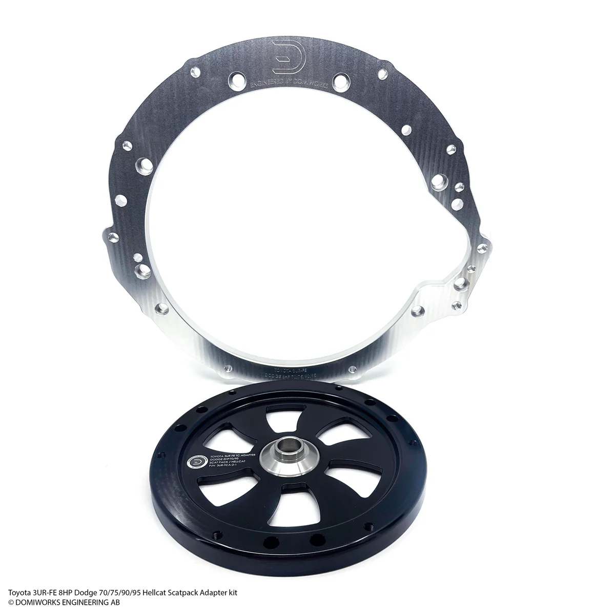 DomiWorks Engineering - TOYOTA 3UR-FE TO DODGE 8HP 70/75/90/95 SCAT PACK HELLCAT ADAPTER KIT