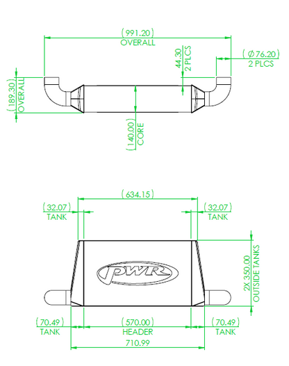 PWR - Universal Drift Intercooler