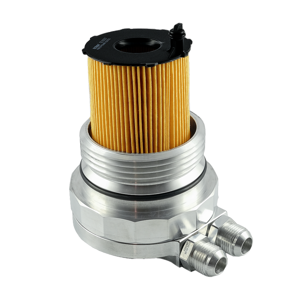 PMC Motorsport - Oil filter lid (cap) with oil cooler fitting AUDI 3.0 TDI