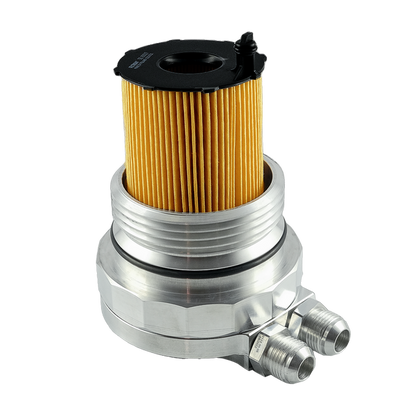 PMC Motorsport - Oil filter lid (cap) with oil cooler fitting AUDI 3.0 TDI