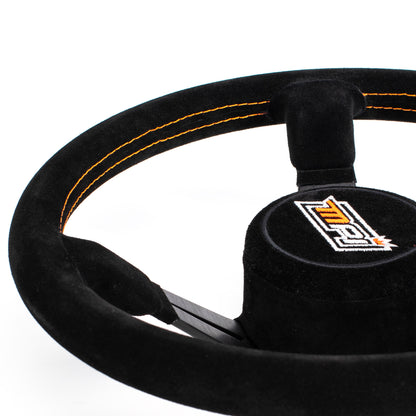 Max Papis Innovations - BL-14-A Deep Dish Suede Steering Wheel