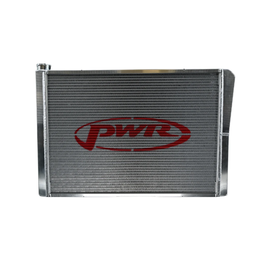 PWR - 42mm Universal Performance Radiator (PWR Open 28″ x 19″) -20 AN Port Inlet, 1-3/4″ High Outlet