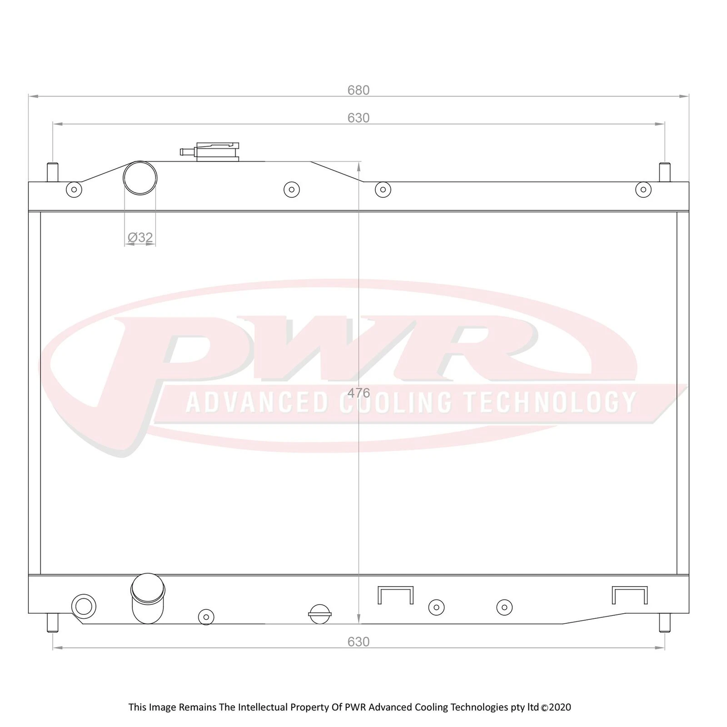 PWR - 42mm Performance Radiator (Honda S2000 AP2 00-08)