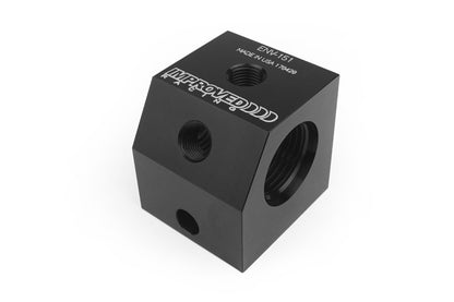 Improved Racing - Inline oil sensor adapter, compact, two 1/8" NPT sensor ports, -10AN ORB in/out ports
