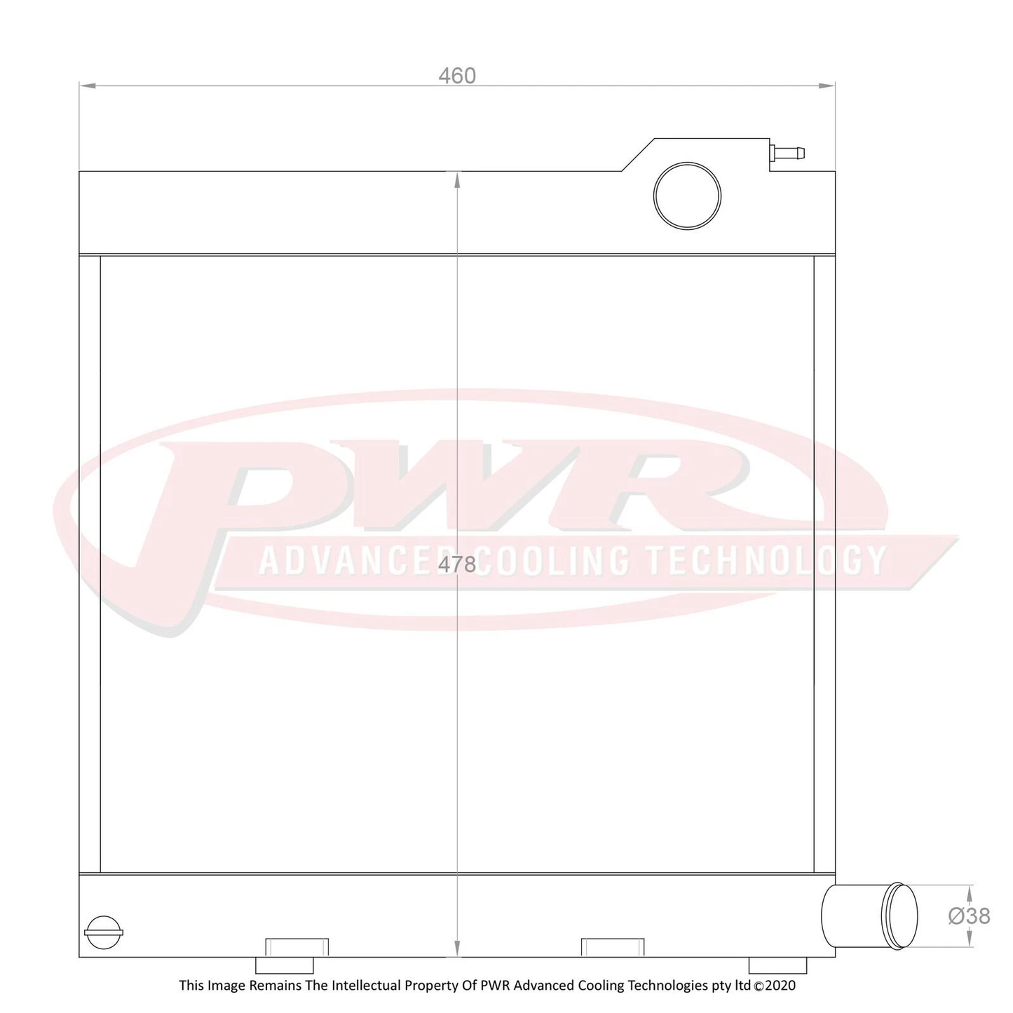 PWR - 55mm Performance Radiator (BMW M3 E30 86-91) W/ 14″ SPAL Fan Mounts