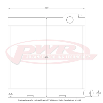 PWR - 55mm Performance Radiator (BMW M3 E30 86-91) W/ 14″ SPAL Fan Mounts