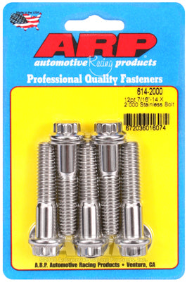 ARP 7/16in -14x2.000 12pt 1/2 Wrenching SS Bolts (5/pkg)