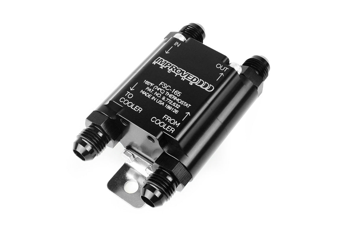 Improved Racing - Flow Series Compact remote inline oil thermostat for transmissions, differentials, and small engines, 215F