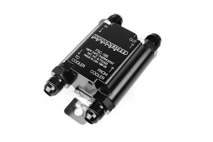 Improved Racing - Flow Series Compact remote inline oil thermostat for transmissions, differentials, and small engines, 215F