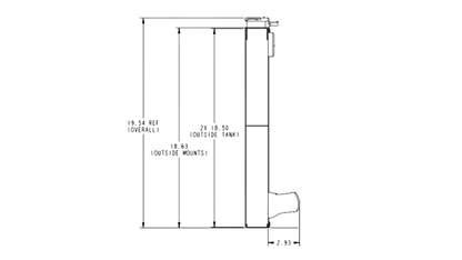 PWR - 42mm Universal Performance Radiator (PWR Ford Open 31” x 19”) -20 AN Port Inlet, 1-3/4″ Low Outlet