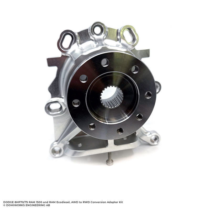 DomiWorks Engineering - DODGE 8HP70/75 RAM 1500 AND RAM ECODIESEL, AWD TO RWD CONVERSION ADAPTER KIT - 1350