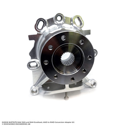 DomiWorks Engineering - DODGE 8HP70/75 RAM 1500 AND RAM ECODIESEL, AWD TO RWD CONVERSION ADAPTER KIT - 1350