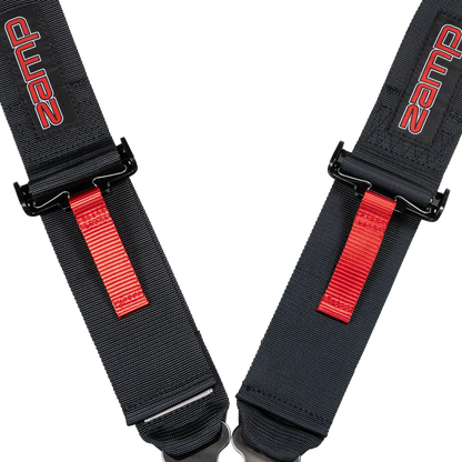 Zamp Race Seat Harness Black CAM Lock U Loop Shoulder 7 Point SFI 16.1