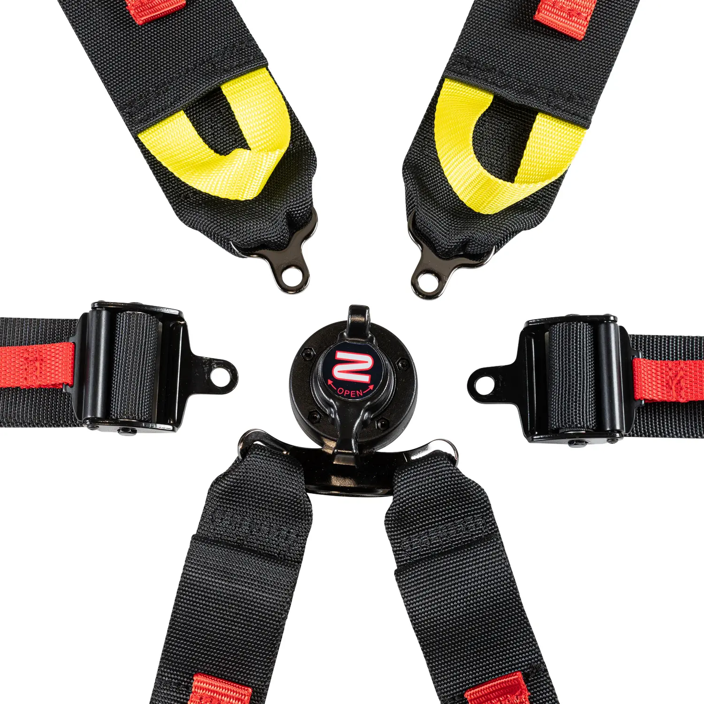 Zamp Race Seat Harness Black 3/2 Shoulder 3 6 Point Pull Down (Out) FIA 8853-2016