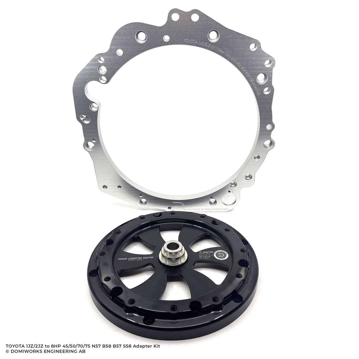 DomiWorks Engineering - 1JZ/2JZ TO 8HP 45/50/70/75/76 N57 B58 B57 S58 ADAPTER KIT
