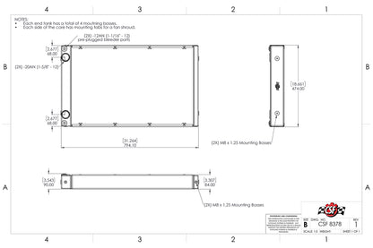 CSF Motorsport Dual-Pass Competition Radiator (Radiator Only)