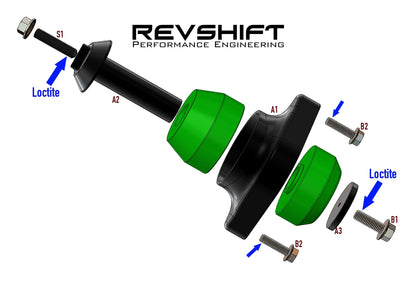 Revshift - POLYURETHANE MOTOR MOUNTS - BMW E90 / E92 / E82 / N54 / N55 / N52