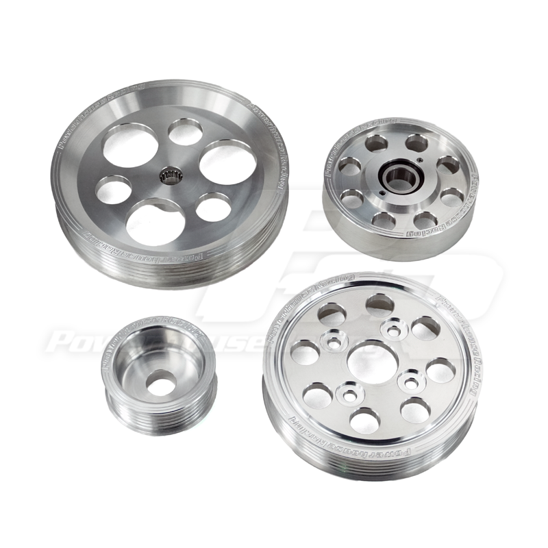 PHR - PHR 4 Piece Billet Aluminum Pulley Set w/ idler for IS300 and 97-04 GS300