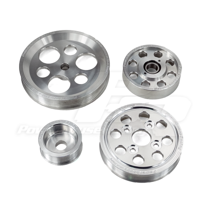 PHR - PHR 4 Piece Billet Aluminum Pulley Set w/ idler for IS300 and 97-04 GS300