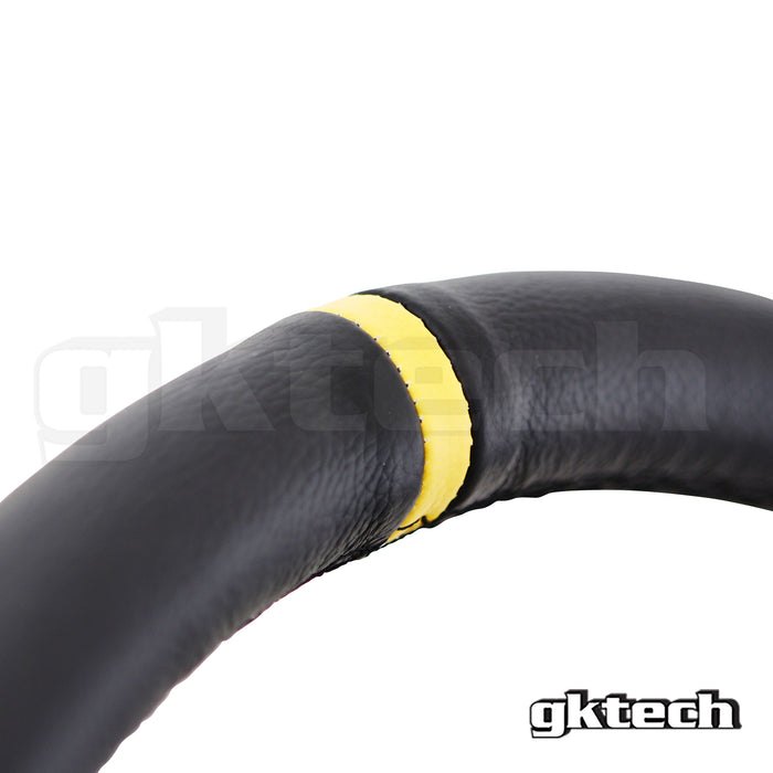GKTech - STEERING WHEEL 350MM DEEP DISHED LEATHER
