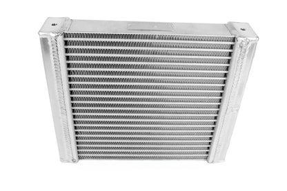 Improved Racing - High efficiency dual-pass oil cooler, 500 series, 21-row, 11.5" x 9.6", -10AN female ORB ports