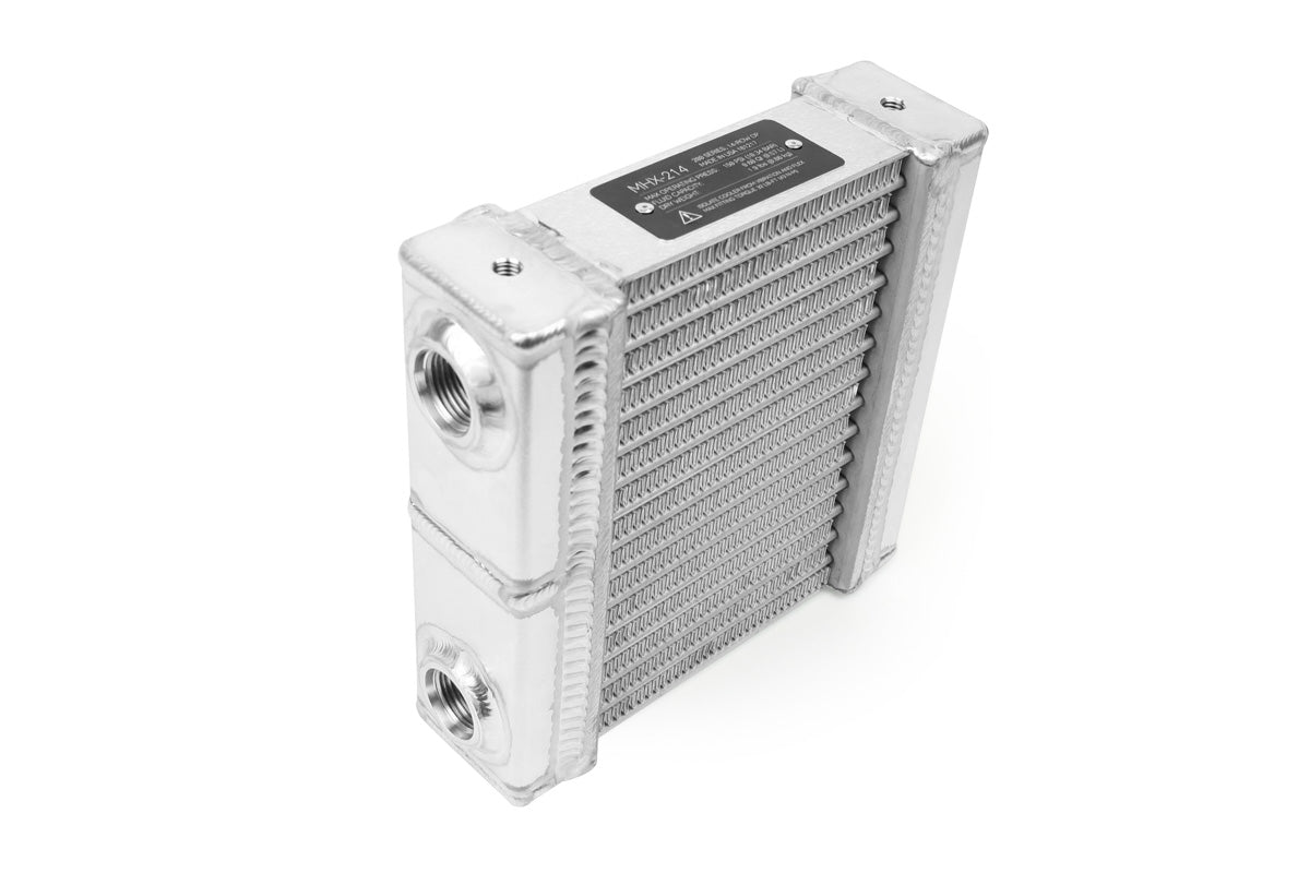 Improved Racing - High efficiency dual-pass oil cooler, 200 series, 15-row, 7.0" x 7.0" , -10AN female ORB ports