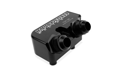 Improved Racing - Transmission cooler adapter, thermostatic, 140F, 6L80/6L90 transmissions, -6AN ORB ports