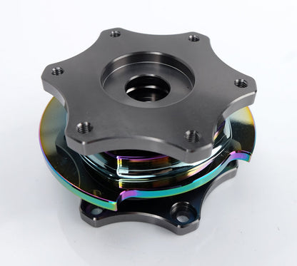 NRG SFI KEY WAY TYPE QUICK RELEASE GUNMETAL-NEO CHROME