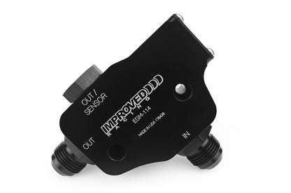 Improved Racing -  Oil cooler adapter, bottom inlet, thermostatic, 212F, GM LS, LSX, LS Next, rear sump