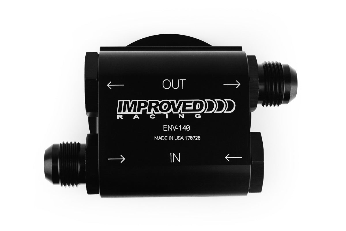 Improved Racing - Remote oil filter mount, -10AN ORB ports, filter screw sold separately