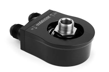 Improved Racing - Oil filter sandwich plate, thermostatic, 200F, -10AN Male ports, filter screw sold separately